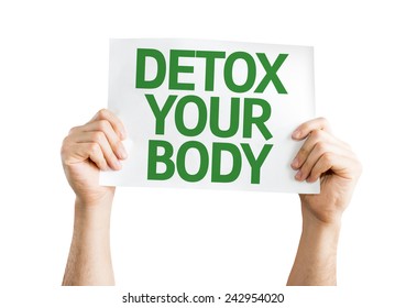Detox Your Body Card Isolated On White Background