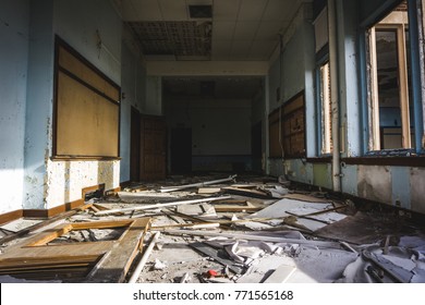Detroit Abandoned Urban Exploration Classroom - Powered by Shutterstock