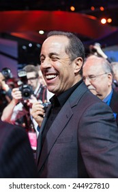 DETROIT - JANUARY 12: Comedian Jerry Seinfeld makes an appearance  January 12th, 2015 at the 2015 North American International Auto Show in Detroit, Michigan.
