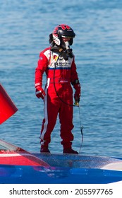 DETROIT - JULY 12: Driver Mike Webster At The APBA Gold Cup July 12, 2014 On The Detroit River In Detroit, Michigan.