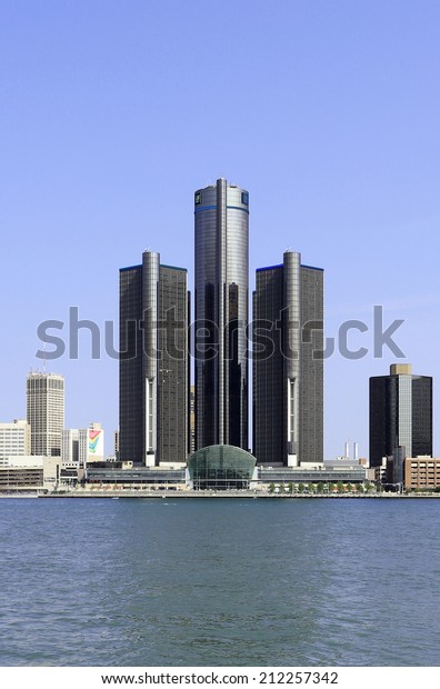 DETROIT  JULY 31:\
The General Motors World Headquarters building located in Detroit,\
Michigan on July 31, 2014. General Motors is an American\
multinational automobile\
corporation.