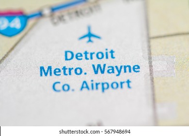 Detroit Metro. Wayne Co. Airport. Michigan. USA