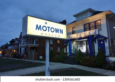 DETROIT, MI -10 NOV 2018- View Of The Landmark Motown Museum Of Hitsville U.S.A., A Music Museum Located In The Record Label's Old Administrative Building And Recording Studio In Detroit, Michigan.