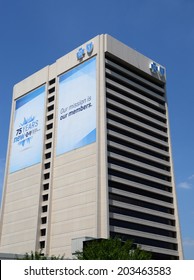 DETROIT, MI - JULY 6: Blue Cross Blue Shield Of Michigan, Whose Headquarters In Detroit  Are Shown On July 6, 2014, Was Named To DiversityInc's Top 10 Regional Companies For Diversity Management. 