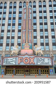 DETROIT, MI - JULY 6: The Fox Theater In Detroit, MI, Shown Here On July 6, 2014, Was Designated A Historic Landmark In 1989.