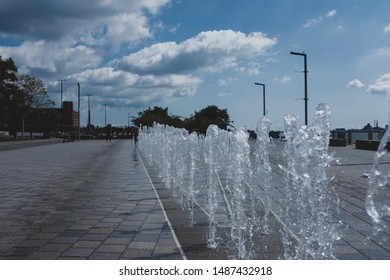 Detroit, MI / USA - 08/24/2019: Detroit River Walk