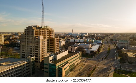 Detroit, MI, USA, April 27, 2022 Wayne State University