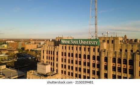 Detroit, MI, USA, April 27, 2022 Wayne State University