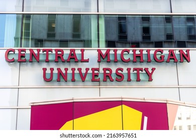 Detroit, MI, USA - May 30, 2022: Central Michigan University ,Detroit, Michigan Campus. Central Michigan University Is A Public Research University Main Campus Is Located In Mount Pleasant, Michigan. 