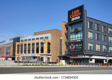 Detroit, Michigan - Apr. 25, 2020: Little Caesars Arena, home of the Detroit Red Wings                               