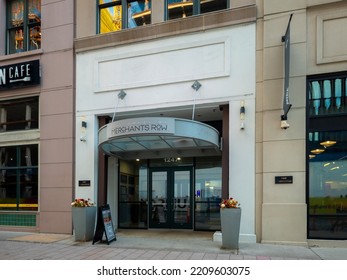 Detroit, Michigan - Sep 10, 2022: Landscape Close Up View Of The Lofts Of Merchants Row Hotel In Downtown Detroit.