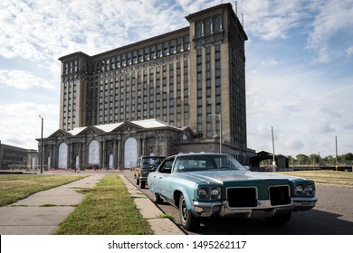 Detroit, Michigan, United States - August 17, 2019: A view of the old Michigan Central Station building in Detroit which served as a major railway depot from 1914 - 1988.