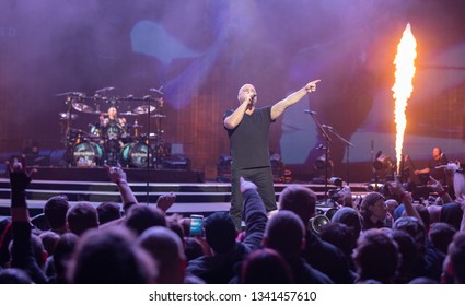 Detroit, Michigan /USA - 03-05-2019: Disturbed performing live at the Little Caesar's Arena