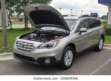 Detroit, Michigan, USA - August 31, 2016: Subaru Outback Was The Best Selling Station Wagon In North America. It Was Widely Used As A Camper Car, Also A Perfect Car For Family Road Trip.