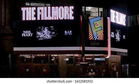 DETROIT, MICHIGAN, USA- JANUARY 11, 2020: The Fillmore Detroit Post A Tribute To Neil Peart