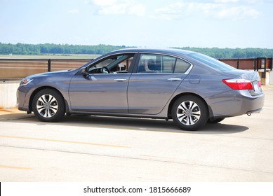 Detroit, Michigan, USA - July 13, 2013: 2013 Honda Accord LX Parked At Detroit, As Well As A Perfect Car For Family Road Trip.