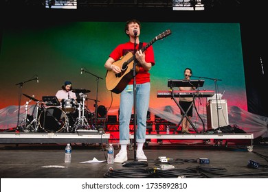 DETROIT, MICHIGAN / USA - JULY 27, 2019: Alec Benjamin Performs Live At Mo Pop Music Festival