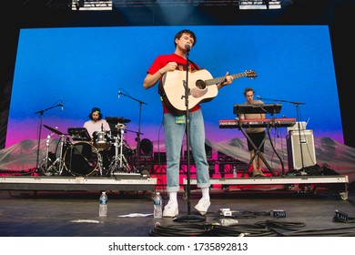 DETROIT, MICHIGAN / USA - JULY 27, 2019: Alec Benjamin Performs Live At Mo Pop Music Festival