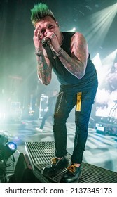 Detroit, Michigan - USA - March 17 -2022: Papa Roach Performing At The Fillmore Detroit With Special Guests Hollywood Undead And Bad Wolves