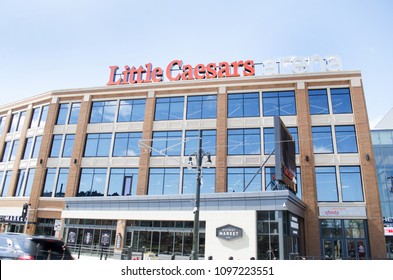 Detroit, Michigan USA, May 2, 2018, Little Caesars Arena sports and entertainment complex in downtown Detroit.