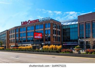  DETROIT, MICHIGAN/USA - SEPTEMBER 26, 2019:  Little Caesars Arena, home of the Detroit Red Wings hockey team.