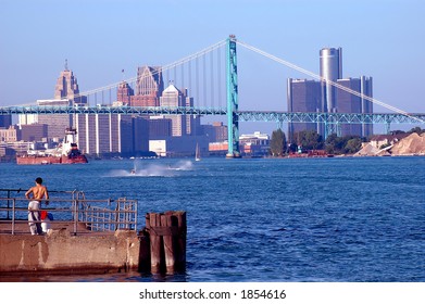 Detroit River Skyline