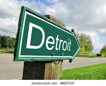 DETROIT Road Sign