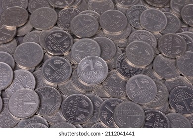 Deutsche Mark Coins Spread Out