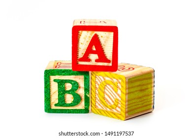 Wooden Alphabet Block Spelling Abcabcs Blocks Stock Photo 1081427699 ...