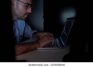 Developer coding in laptop. Programming software concept - Shutterstock ID 2233258145