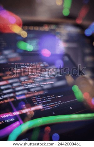 Developer working on web sites codes in office.