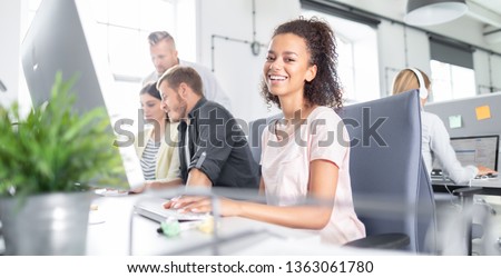 Developing programming and coding technologies. Website design. Programmer working in a software develop company office.