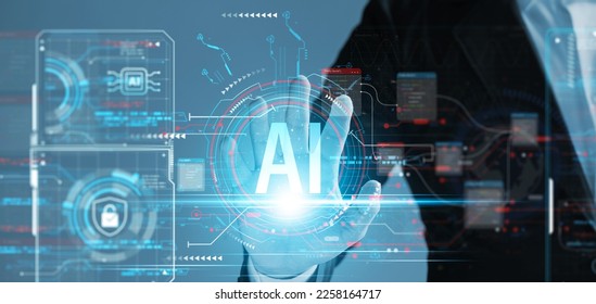 Development of artificial intelligence (AI), business people experience brain function, artificial intelligence algorithms, new generation of connected and innovative technologies, machine learning. - Shutterstock ID 2258164717