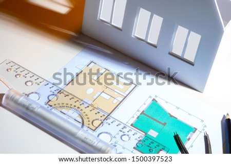 Development of drawings for redevelopment. Layout of the building next to the ruler. Redevelopment of premises. Change of room profile. Reconstruction of buildings. Redevelopment Permissions