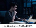 Development programmer male working in website a software and coding technology.