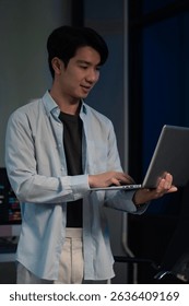 Development programmer male working in website a software and coding technology.