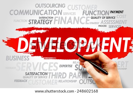 DEVELOPMENT Word Cloud Business Concept Stock Photo (Edit Now ...