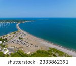 Devereux Beach aerial view at Marblehead Harbor in town of Marblehead, Massachusetts MA, USA.