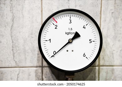 A Device For Measuring The Pressure Of Gas, Water Or Steam. High Pressure Gauge. Manometer