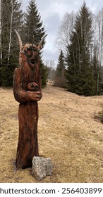 The devil figure in Strážný, Czech Republic