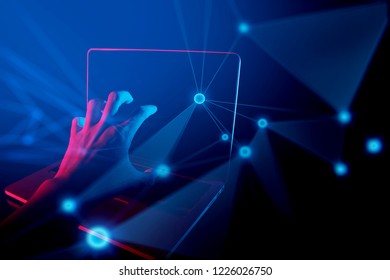 devil hand with computer notebook in hacker attack security network concept with hologram web - Powered by Shutterstock - Get 15% off with code: PIKWIZARD15