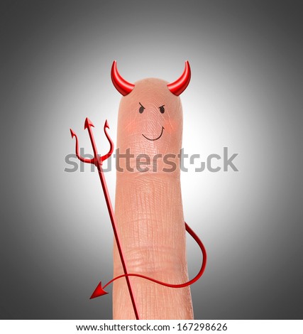 Devil on finger 