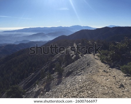 Devils backbone trail on Mount Baldy, California