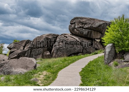 Devils Den on a Brisk Spring Morning, Gettysburg Pennsylvania USA