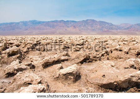 Devil's Golfcourse in Death Valley National Park, California, United States
