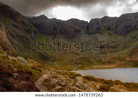 The devils kitchen Y Garn and Glyder Fawr ogwen cottage gwynedd north wales uk