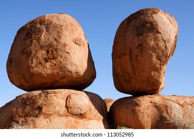 Devils marbles, strange rock formation in Australia
