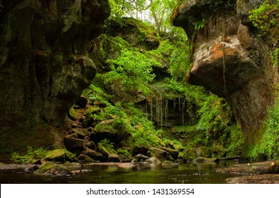 The Devil's Pulpit lies between Glasgow and Falkirk. - Shutterstock ID 1431369554