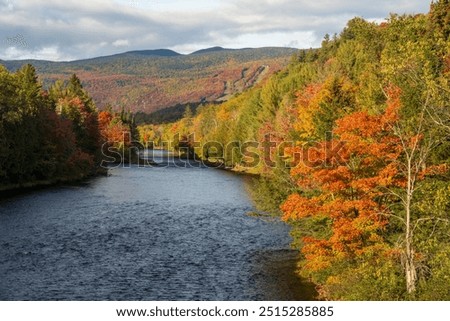 Devil's River (Diable River) autumn scenery. Mont-Tremblant National Park, Quebec, Canada.