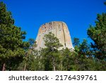 The Devils Tower, a geologic feature that protrudes out of the prairie of the Black Hills, is considered sacred by Northern Plains Indians and one of the finest crack climbing areas in North America.